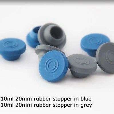 blue gray rubber stopper laboratory