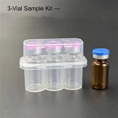3-Vial Peptide Storage Kit (3mL) | Complete Lab Box With Glass Vials & Caps